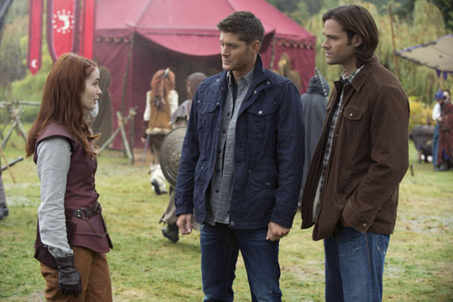 Supernatural : Bild Felicia Day, Jensen Ackles, Jared Padalecki