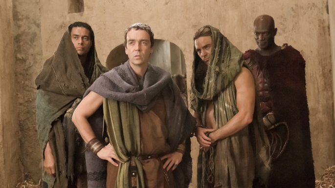 Spartacus: Gods of the Arena : Bild John Hannah, Dustin Clare, Antonio Te Maioha, Peter Mensah