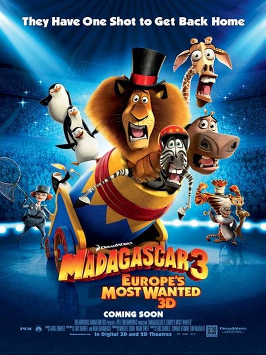 Madagascar 3: Flucht durch Europa : Kinoposter