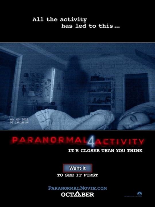 Paranormal Activity 4 : Kinoposter