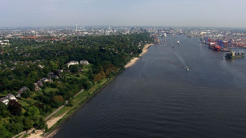Die Elbe von oben : Bild