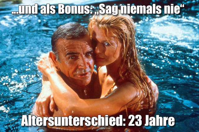 Sean Connery und Kim Basinger in „James Bond 007 - Sag niemals nie“