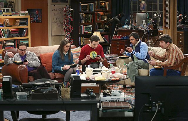 The Big Bang Theory : Bild Kunal Nayyar, Mayim Bialik, Jim Parsons, Simon Helberg, Johnny Galecki