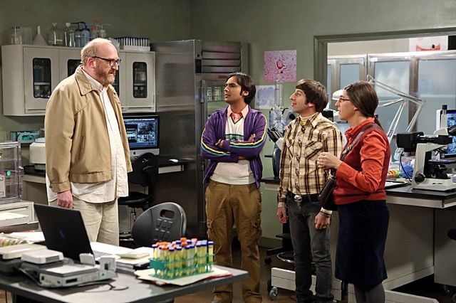 The Big Bang Theory : Bild Brian Posehn, Kunal Nayyar, Simon Helberg, Mayim Bialik