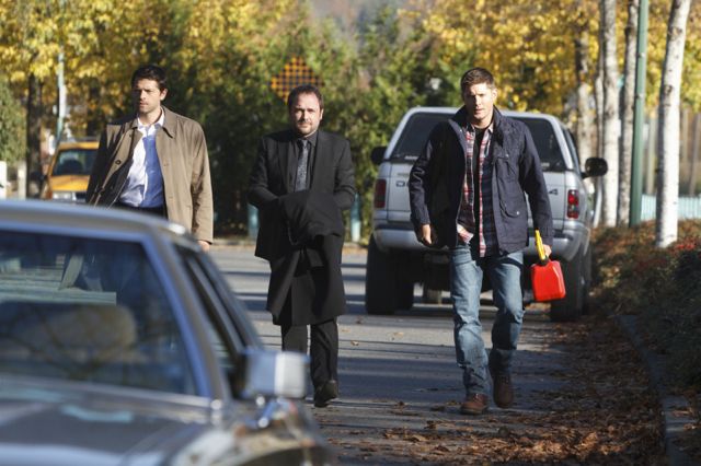 Supernatural : Bild Mark Sheppard, Misha Collins, Jensen Ackles