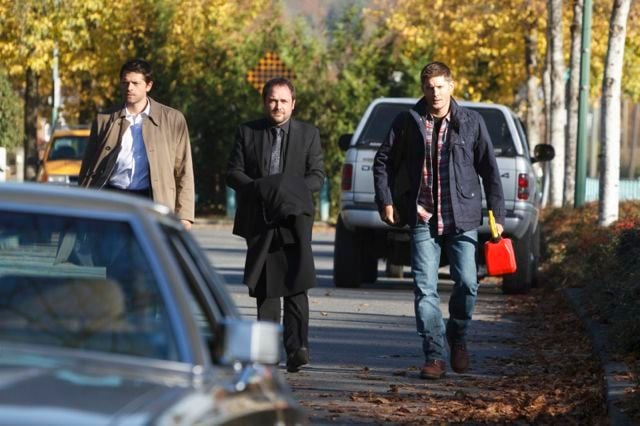 Supernatural : Bild Mark Sheppard, Misha Collins, Jensen Ackles