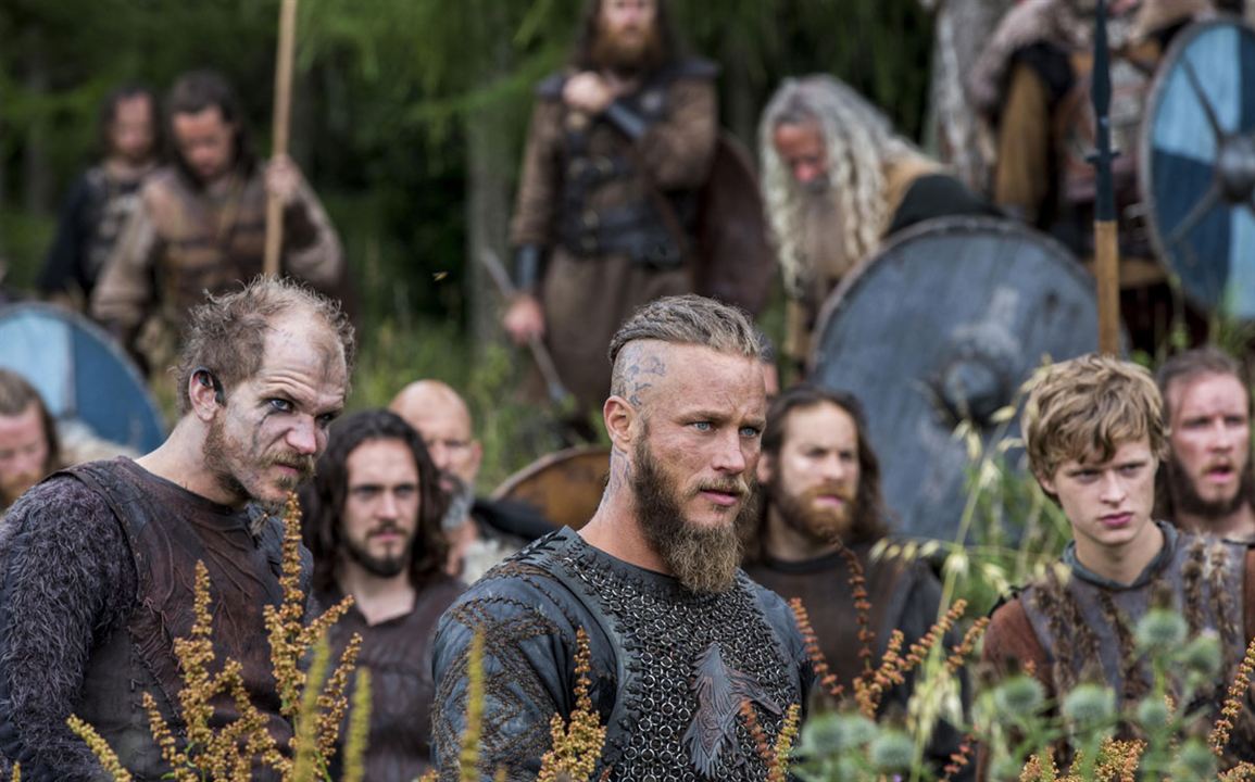 Vikings : Bild Gustaf Skarsgård, Travis Fimmel