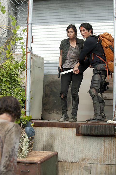 The Walking Dead : Bild Alanna Masterson, Steven Yeun
