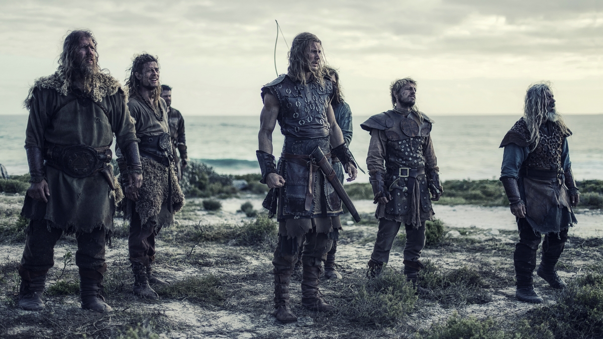 Northmen - A Viking Saga : Bild Darrell D'Silva, Tom Hopper, James Norton, Johan Hegg, Leo Gregory