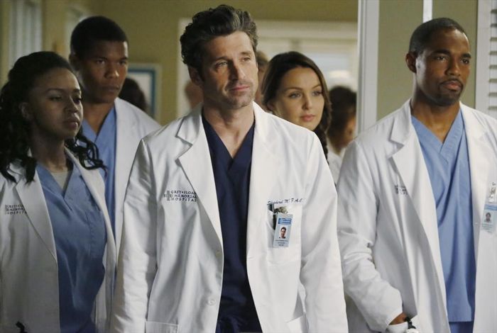 Grey's Anatomy - Die jungen Ärzte : Bild Gaius Charles, Patrick Dempsey, Camilla Luddington, Jerrika Hinton, Jason George (II)