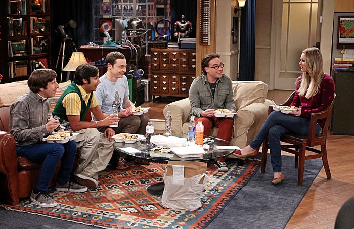 The Big Bang Theory : Bild Johnny Galecki, Simon Helberg, Kaley Cuoco, Kunal Nayyar