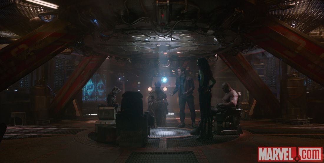 Guardians Of The Galaxy : Bild Chris Pratt, Dave Bautista, Zoe Saldana