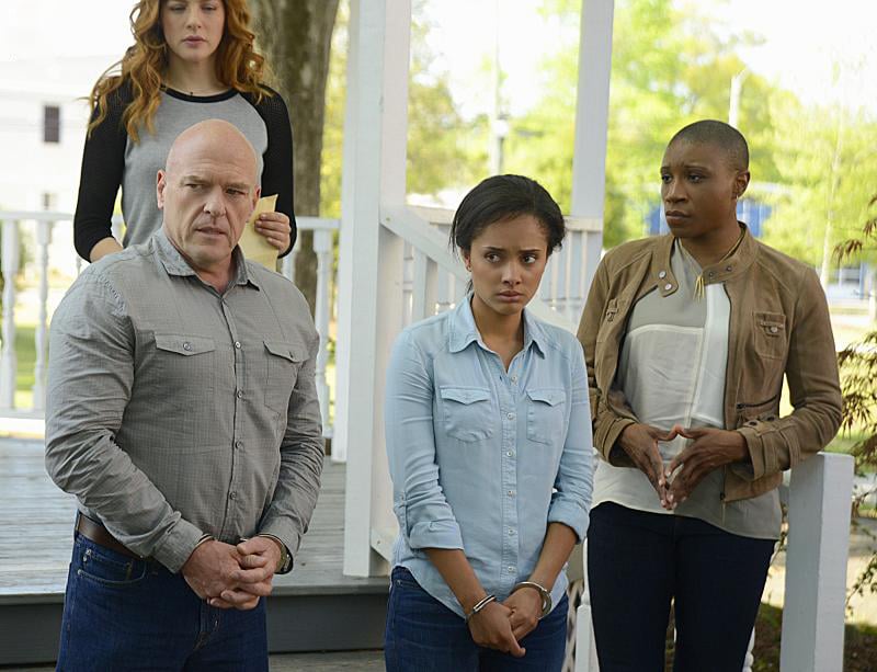 Under The Dome : Bild Karla Crome, Aisha Hinds, Rachelle LeFevre, Dean Norris