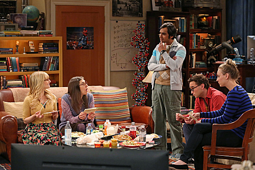 The Big Bang Theory : Bild Melissa Rauch, Johnny Galecki, Kaley Cuoco, Kunal Nayyar, Mayim Bialik