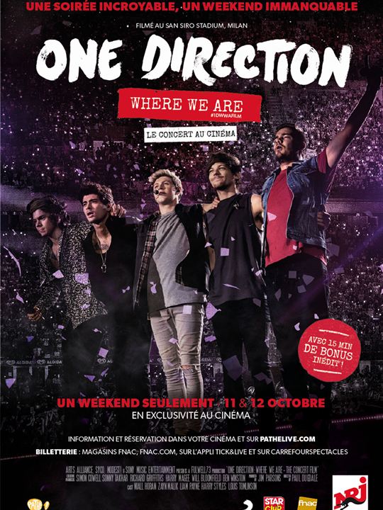 One Direction: Where We Are - Der Konzertfilm : Kinoposter
