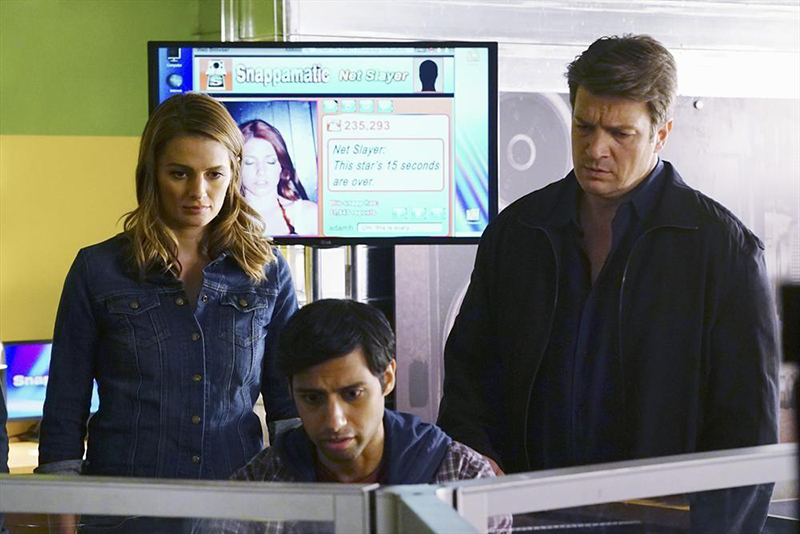 Castle : Bild Stana Katic, Nathan Fillion, Aly Mawji