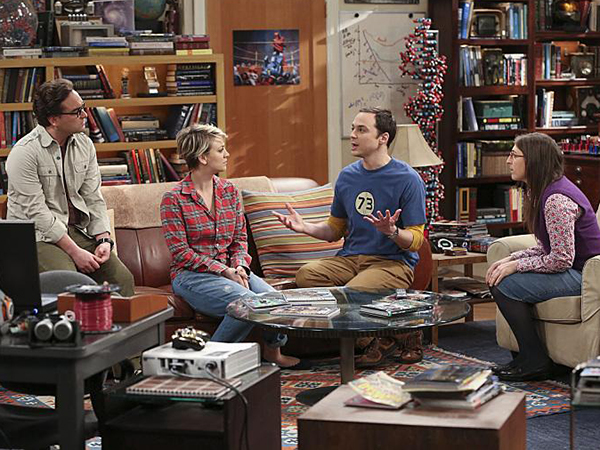The Big Bang Theory : Bild Kaley Cuoco, Mayim Bialik, Jim Parsons, Laura Spencer, Johnny Galecki