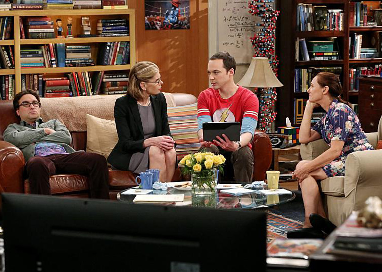 The Big Bang Theory : Bild Christine Baranski, Laurie Metcalf, Johnny Galecki, Jim Parsons