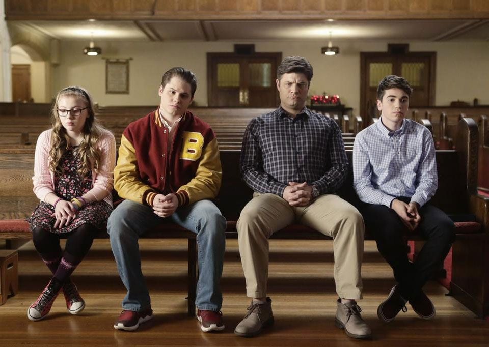 The Real O'Neals : Bild Matt Shively, Jay R. Ferguson, Bebe Wood, Noah Galvin