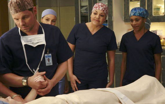 Grey's Anatomy - Die jungen Ärzte : Bild Sara Ramirez, Camilla Luddington, Kelly McCreary, Justin Chambers (I)