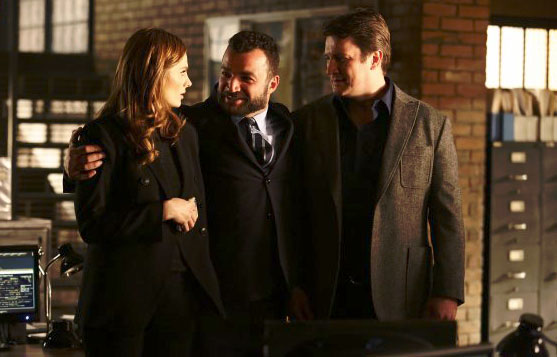 Castle : Bild Nick Tarabay, Nathan Fillion, Stana Katic