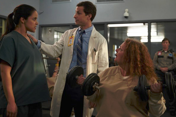 Brooklyn Nine-Nine : Bild Andy Samberg, Melissa Fumero, Aida Turturro