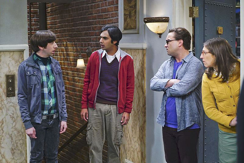 The Big Bang Theory : Bild Kunal Nayyar, Simon Helberg, Mayim Bialik, Johnny Galecki
