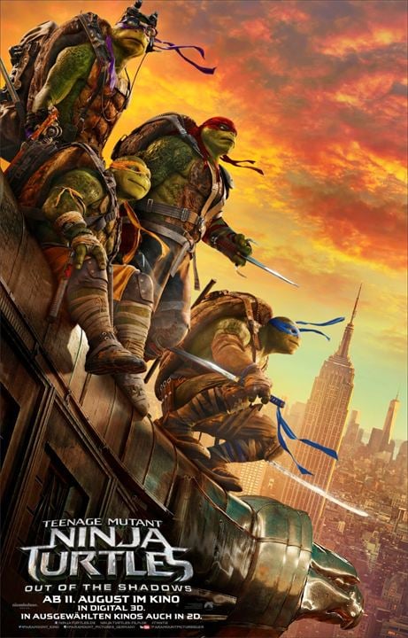 Teenage Mutant Ninja Turtles 2: Out Of The Shadows : Kinoposter