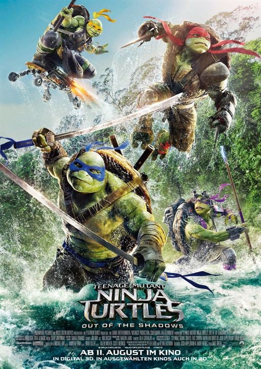 Teenage Mutant Ninja Turtles 2: Out Of The Shadows : Kinoposter