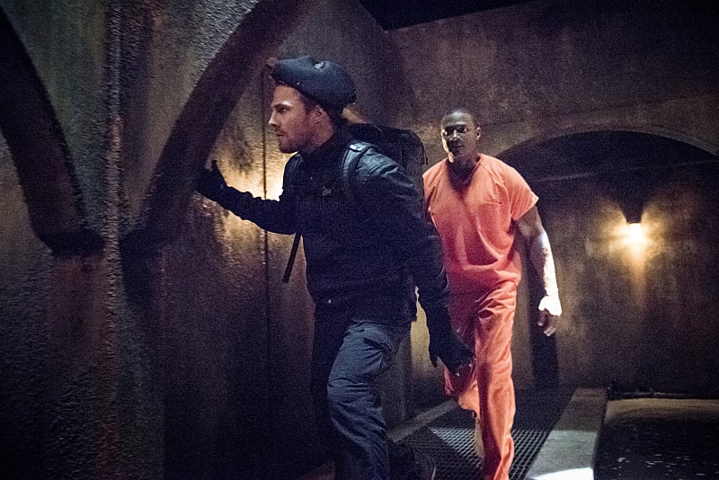 Arrow : Bild David Ramsey, Stephen Amell