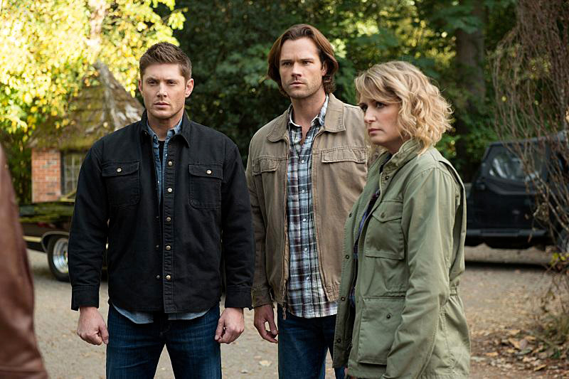 Supernatural : Bild Samantha Smith (III), Jared Padalecki, Jensen Ackles