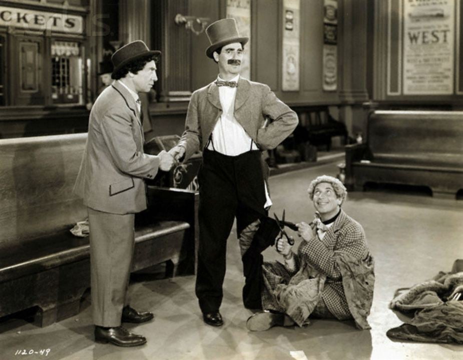 DIE Marx Brothers im wilden Westen : Bild Harpo Marx, Chico Marx, Groucho Marx