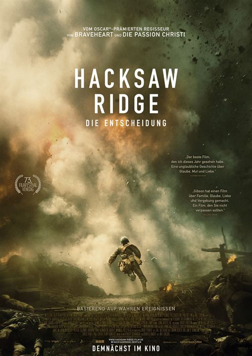 Hacksaw Ridge - Die Entscheidung : Kinoposter