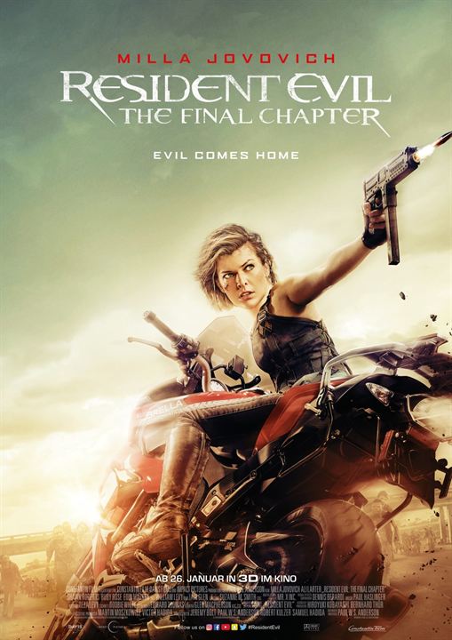 Resident Evil 6: The Final Chapter : Kinoposter