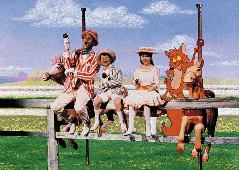 Mary Poppins : Bild Dick Van Dyke, Karen Dotrice, Matthew Garber