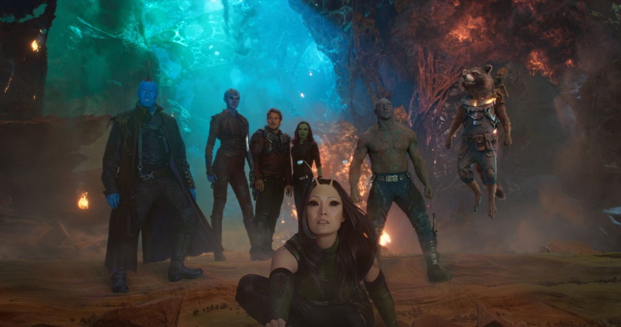 Guardians Of The Galaxy Vol. 2 : Bild Dave Bautista, Pom Klementieff, Karen Gillan, Zoe Saldana, Michael Rooker, Chris Pratt