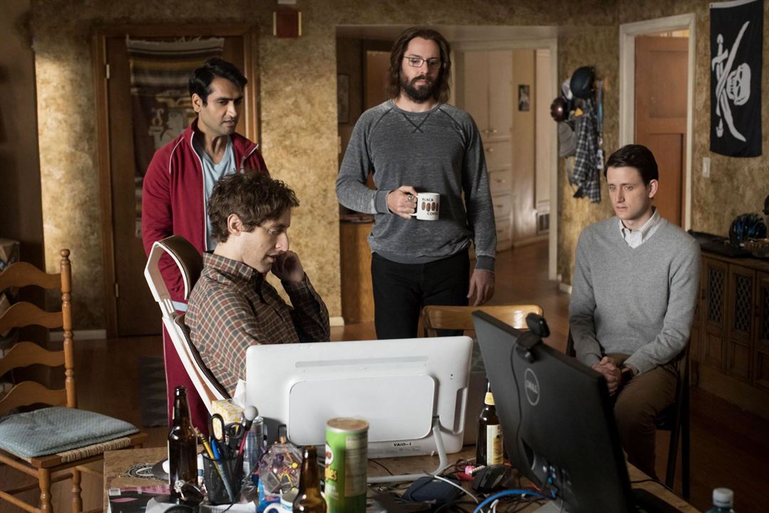 Silicon Valley : Bild Kumail Nanjiani, Zach Woods, T.J. Miller, Thomas Middleditch