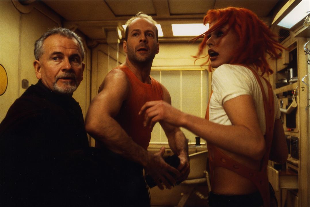 Das fünfte Element : Bild Milla Jovovich, Ian Holm, Bruce Willis