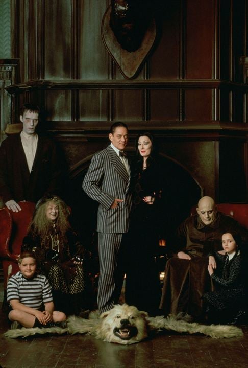 Die Addams Family : Bild Raúl Julia, Carel Struycken, Christopher Lloyd, Jimmy Workman, Anjelica Huston, Christina Ricci, Judith Malina
