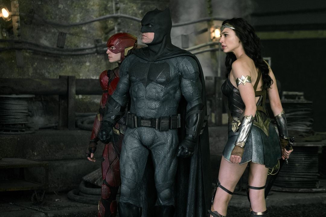 Justice League : Bild Ezra Miller, Ben Affleck, Gal Gadot
