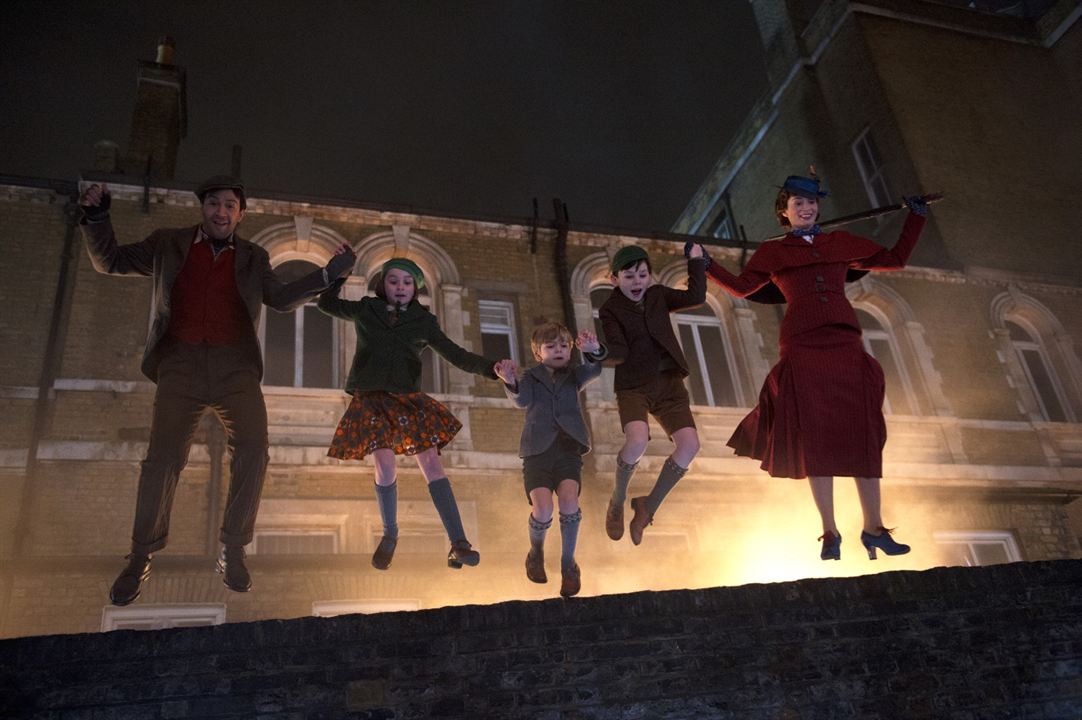 Mary Poppins' Rückkehr : Bild Joel Dawson, Emily Blunt, Lin-Manuel Miranda, Pixie Davies, Nathanael Saleh