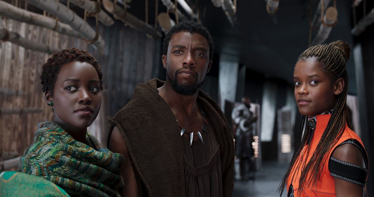 Black Panther : Bild Chadwick Boseman, Letitia Wright, Lupita Nyong'o