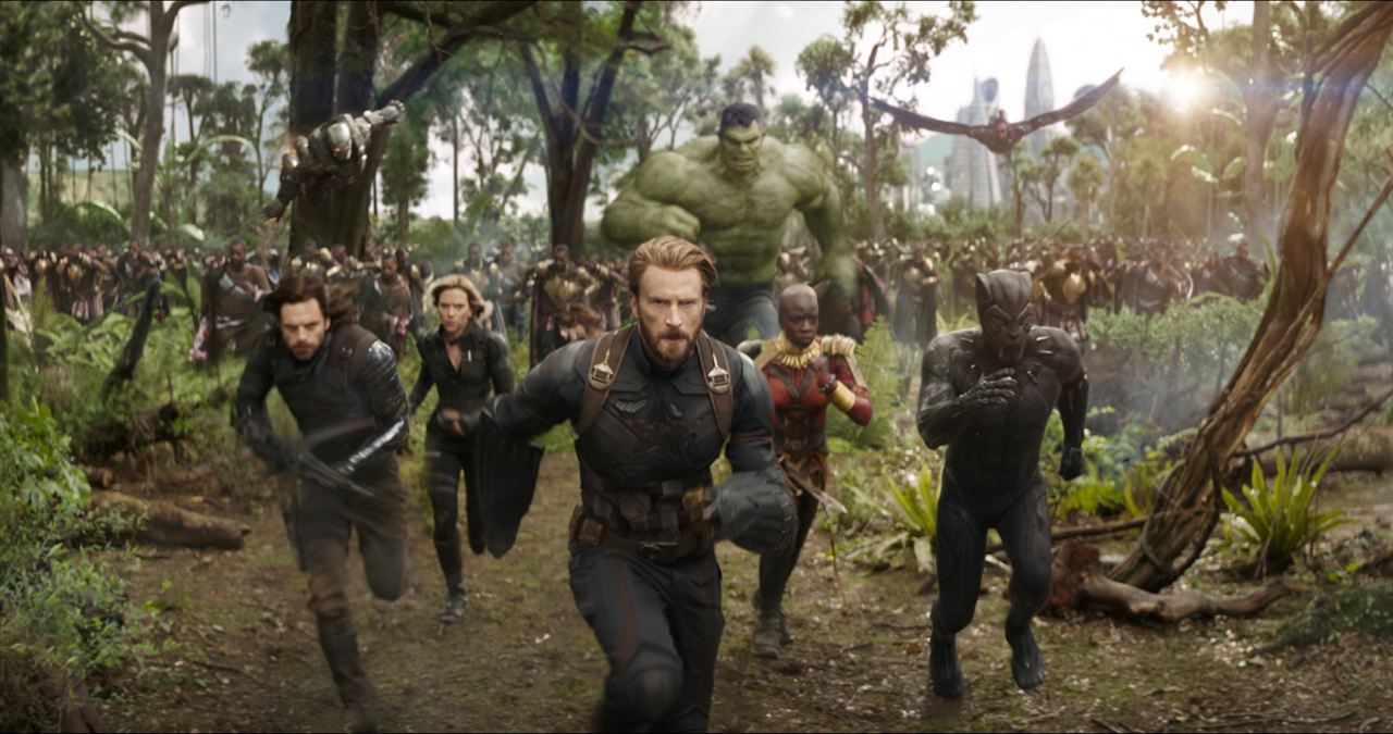 Avengers 3: Infinity War : Bild Scarlett Johansson, Sebastian Stan, Chadwick Boseman, Don Cheadle, Danai Gurira, Mark Ruffalo, Chris Evans, Anthony Mackie