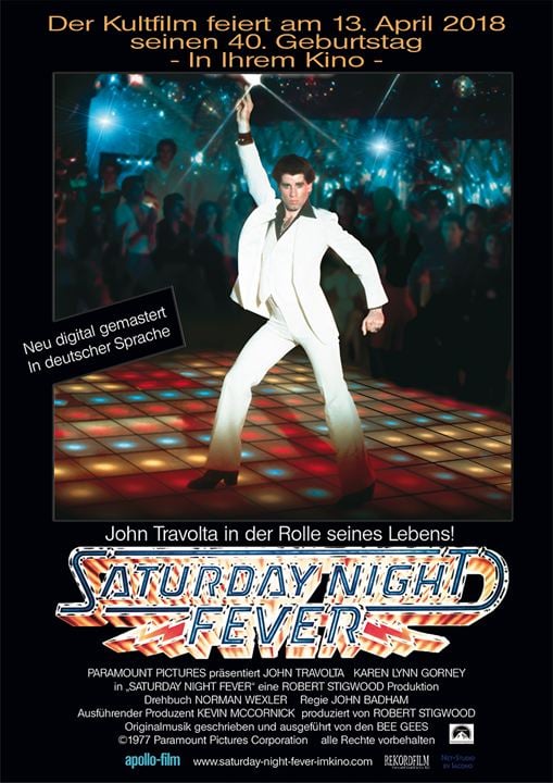 Saturday Night Fever - Nur Samstag Nacht : Kinoposter