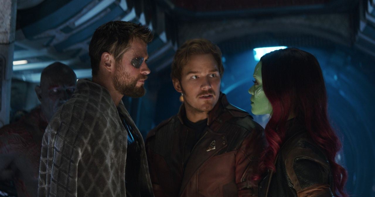 Avengers 3: Infinity War : Bild Chris Pratt, Chris Hemsworth, Zoe Saldana
