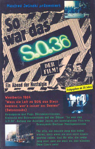 So war das S.O.36 : Kinoposter