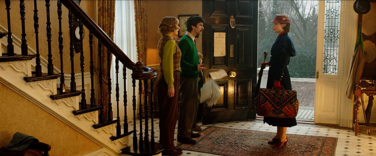 Mary Poppins' Rückkehr : Bild Joel Dawson, Ben Whishaw, Emily Blunt, Emily Mortimer