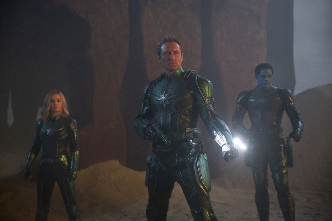 Captain Marvel : Bild Jude Law, Algenis Perez Soto, Brie Larson