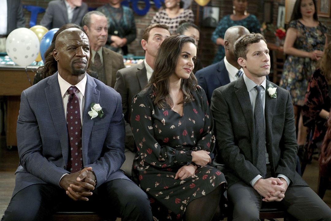 Brooklyn Nine-Nine : Bild Andy Samberg, Melissa Fumero, Terry Crews