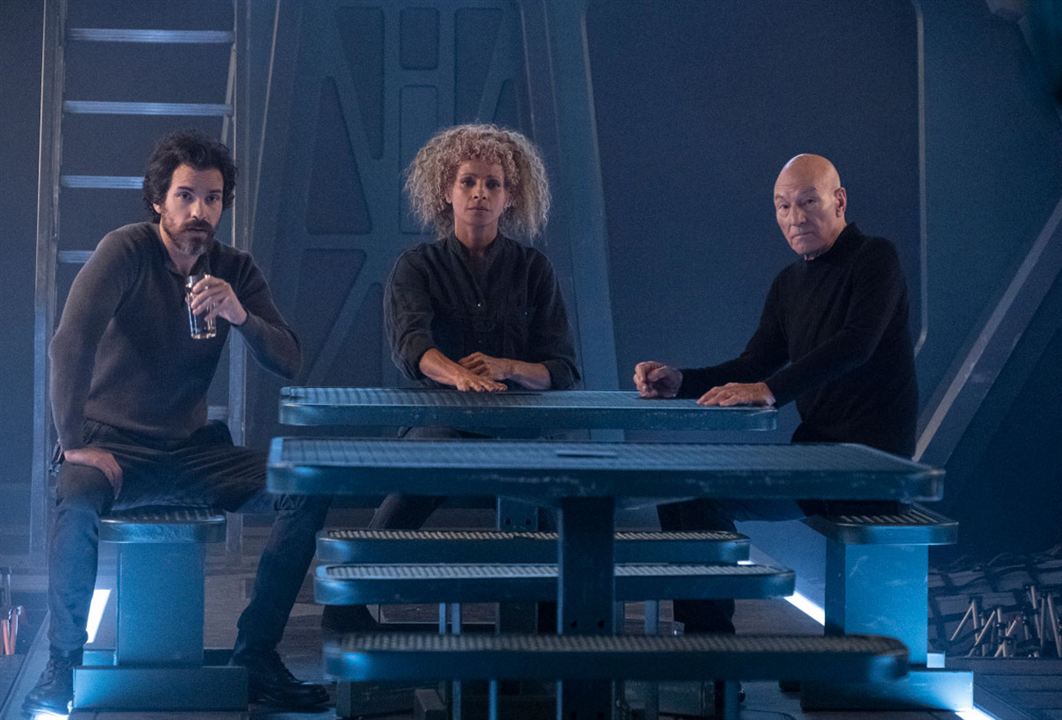 Star Trek: Picard : Bild Michelle Hurd, Patrick Stewart, Santiago Cabrera